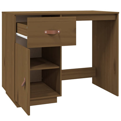 Desk Honey Brown 95x50x75 cm Solid Wood Pine