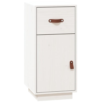 Sideboard White 34x40x75 cm Solid Wood Pine