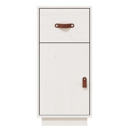 Sideboard White 34x40x75 cm Solid Wood Pine
