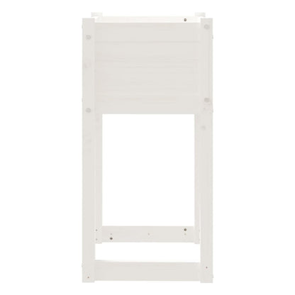 Planter White 40x40x81 cm Solid Wood Pine