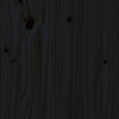 Planter Black 40x40x81 cm Solid Wood Pine