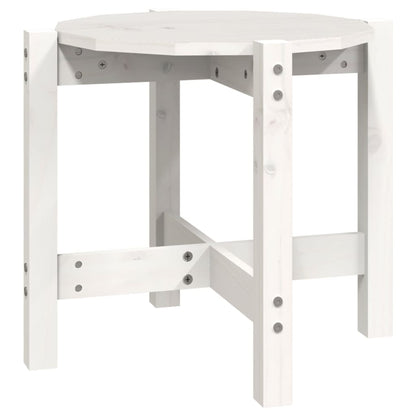 Coffee Table White Ø 52.5x45 cm Solid Wood Pine