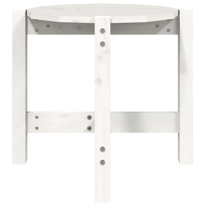 Coffee Table White Ø 52.5x45 cm Solid Wood Pine