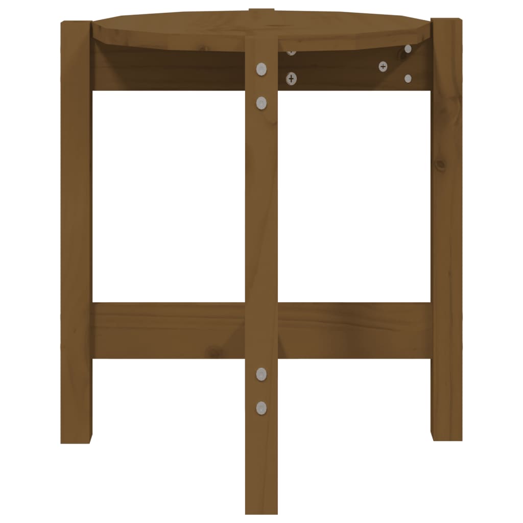 Coffee Table Honey Brown Ø 42.5x45 cm Solid Wood Pine