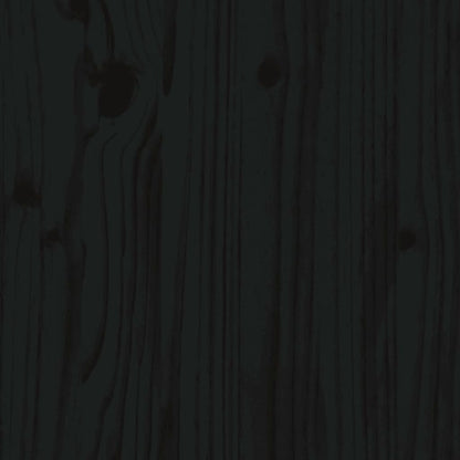 5 Piece Bar Set Black Solid Wood Pine
