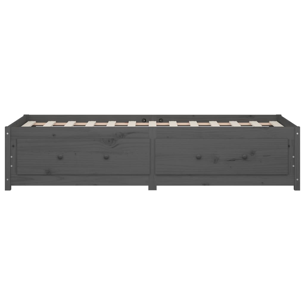 Day Bed without Mattress Grey 90x200 cm Solid Wood Pine