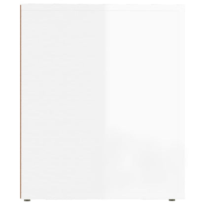 Bedside Cabinet High Gloss White 50x39x47 cm