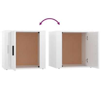 Bedside Cabinet High Gloss White 50x39x47 cm