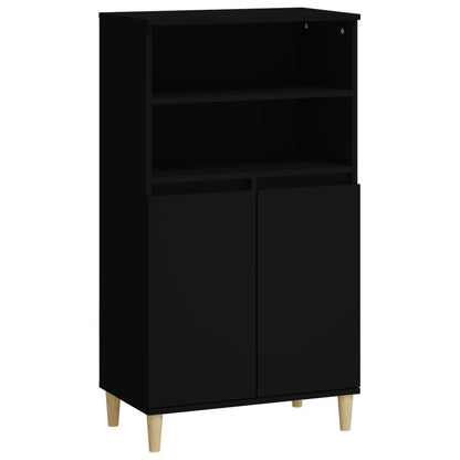 Highboard Black 60x36x110 cm Engineered Wood