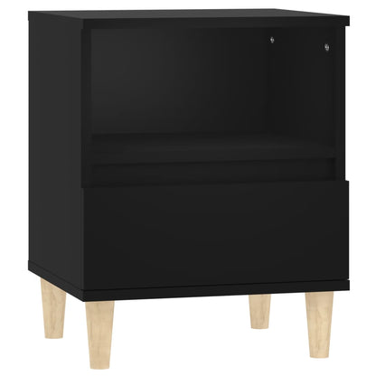 Bedside Cabinet Black 40x35x50 cm