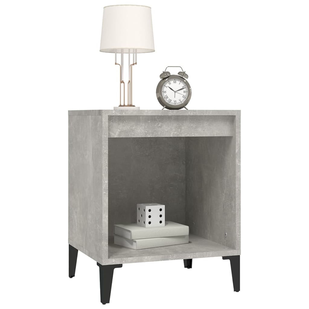 Bedside Cabinet Concrete Grey 40x35x50 cm