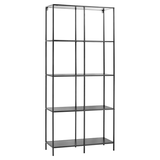 H&S Collection 4-tier Wall Rack 78x30x170 cm Black