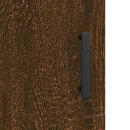 Highboard Brown Oak 69.5x34x180 cm Engineered Wood