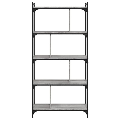 Bookcase 5-Tier Grey Sonoma 76x32x158 cm Engineered Wood