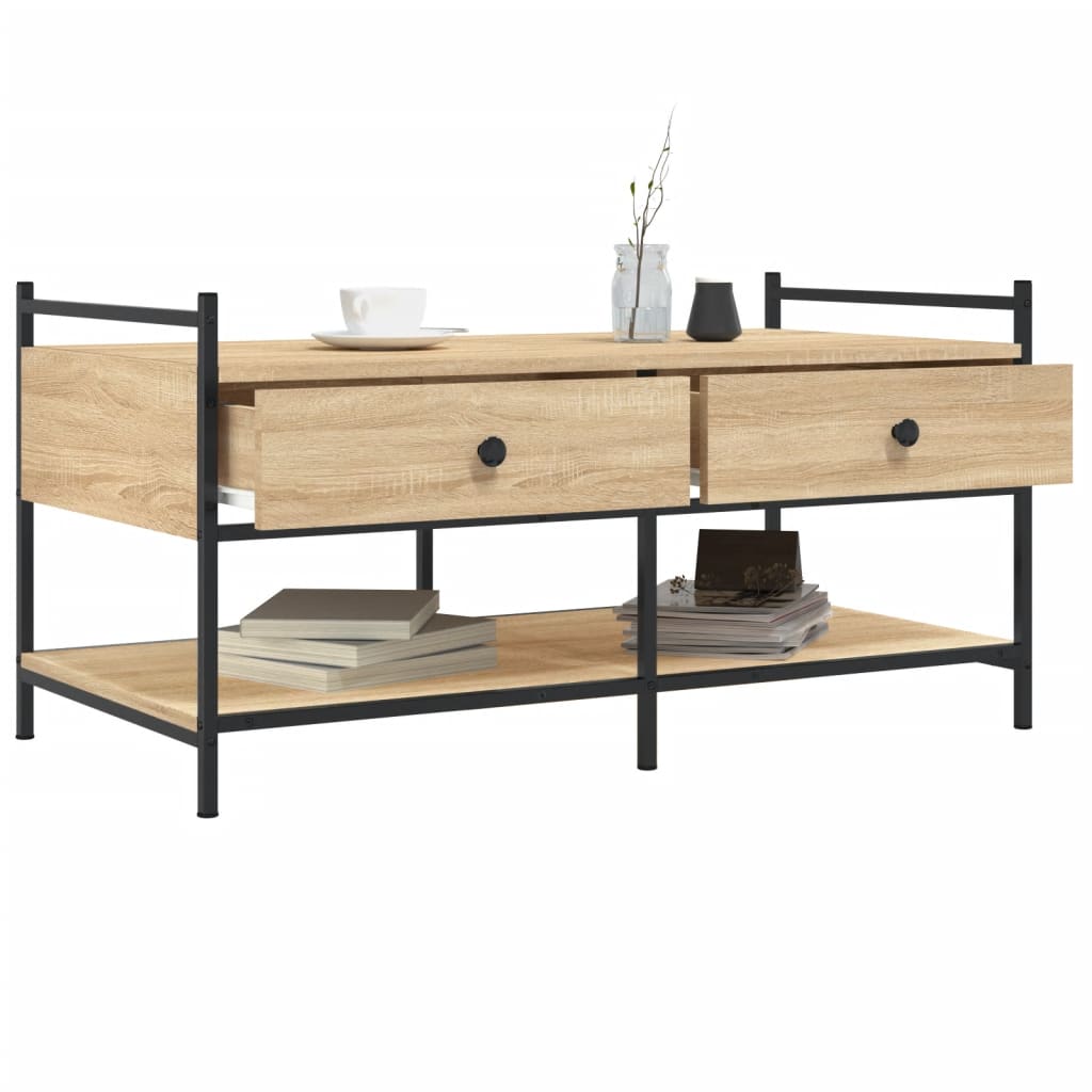 Coffee Table Sonoma Oak 99x50x50 cm Engineered Wood