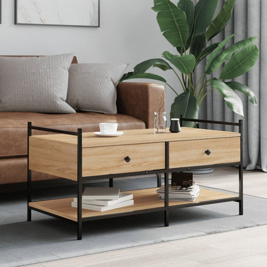 Coffee Table Sonoma Oak 99x50x50 cm Engineered Wood