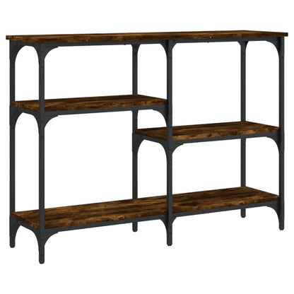 Console Table Smoked Oak 102x29x75 cm Engineered Wood