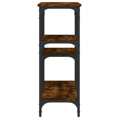 Console Table Smoked Oak 102x29x75 cm Engineered Wood