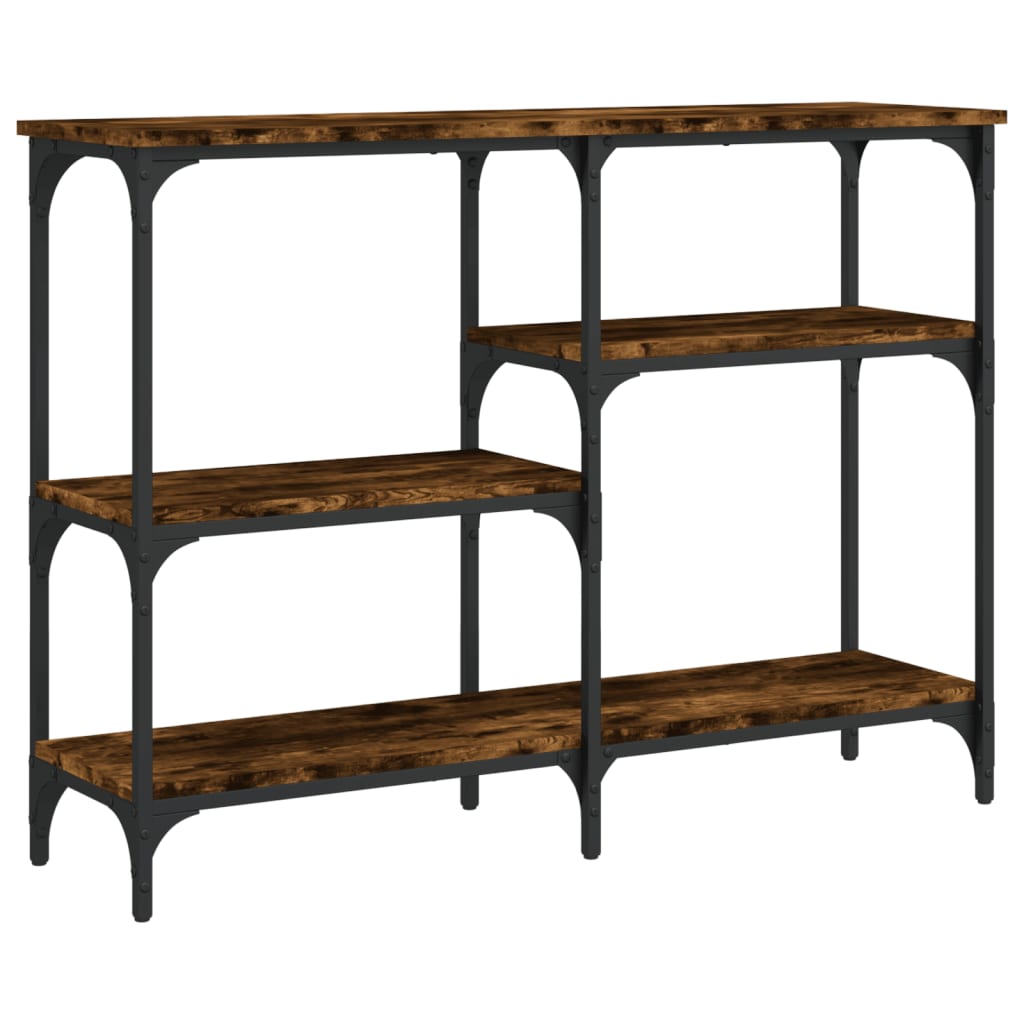 Console Table Smoked Oak 102x29x75 cm Engineered Wood