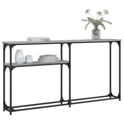 Console Table Grey Sonoma 145x22.5x75 cm Engineered Wood
