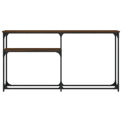 Console Table Brown Oak 145x22.5x75 cm Engineered Wood