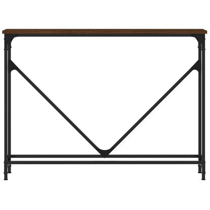 Console Table Brown Oak 102x22.5x75 cm Engineered Wood
