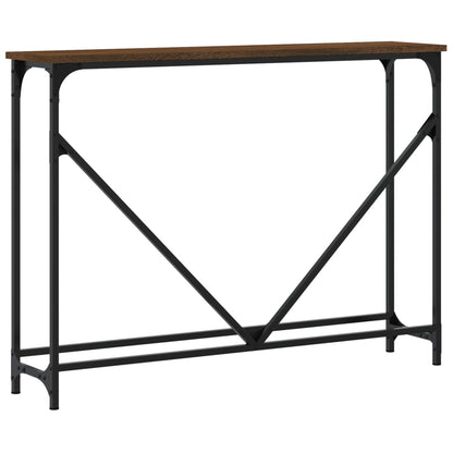 Console Table Brown Oak 102x22.5x75 cm Engineered Wood