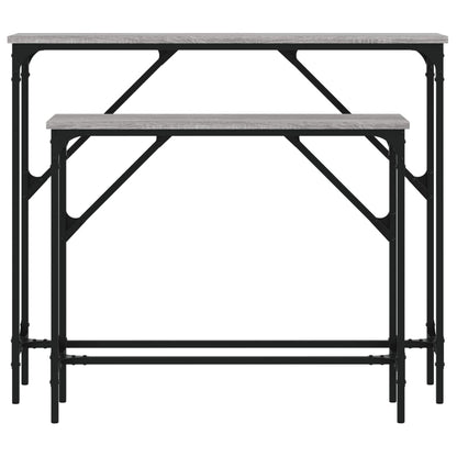 Console Tables 2 pcs Grey Sonoma Engineered Wood