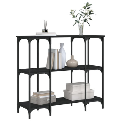 Console Table Black 102x35x90 cm Engineered Wood