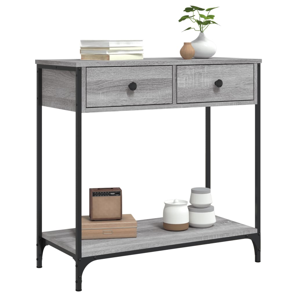 Console Table Grey Sonoma 75x34.5x75 cm Engineered Wood