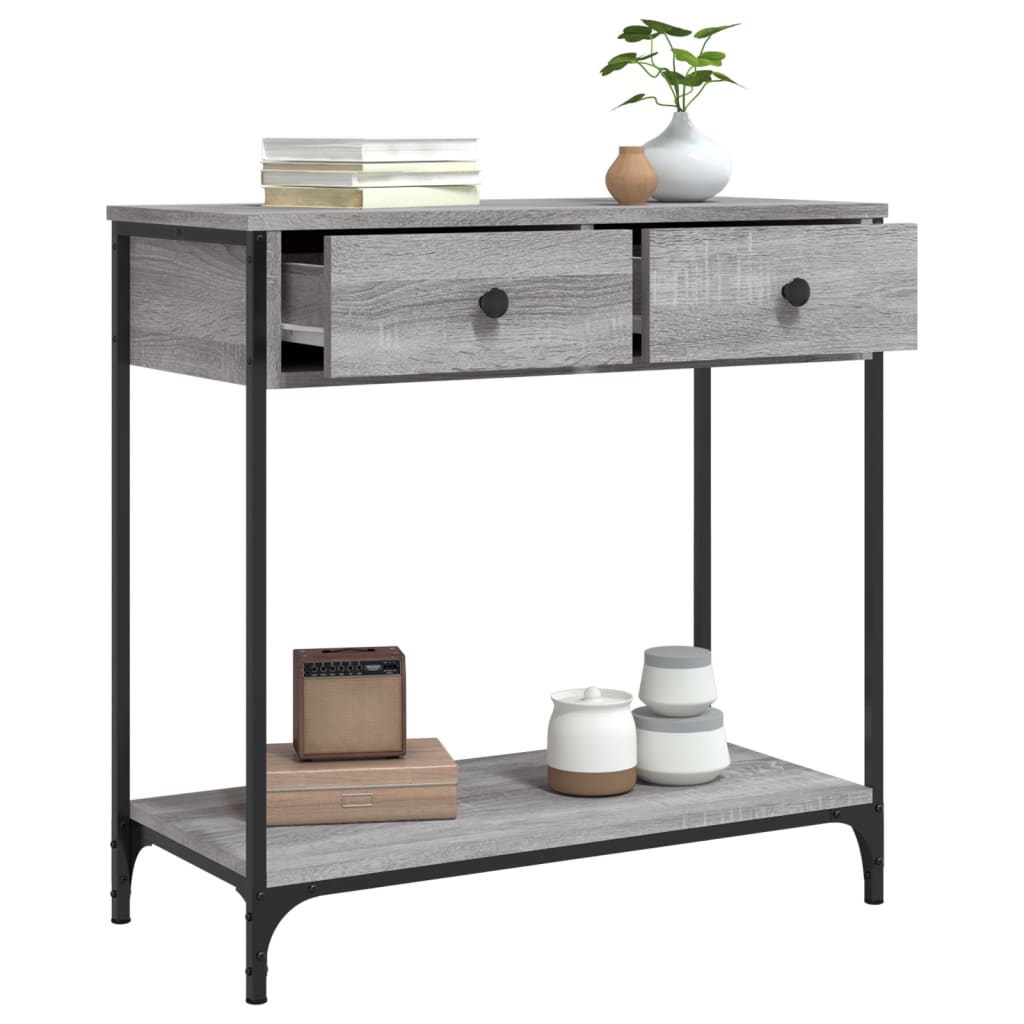 Console Table Grey Sonoma 75x34.5x75 cm Engineered Wood