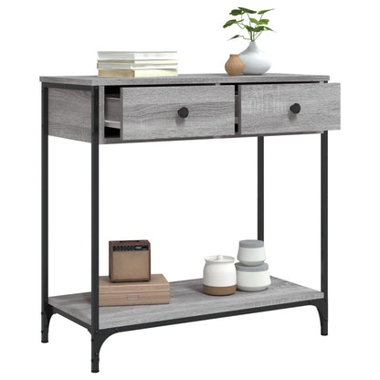 Console Table Grey Sonoma 75x34.5x75 cm Engineered Wood