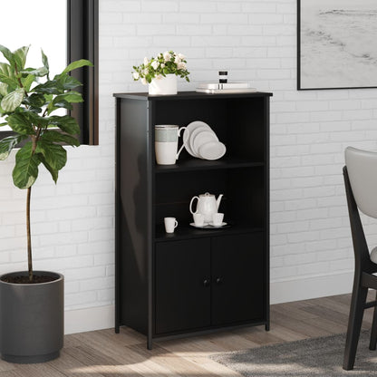 Highboard Black 62x32x103.5 cm Engineered Wood