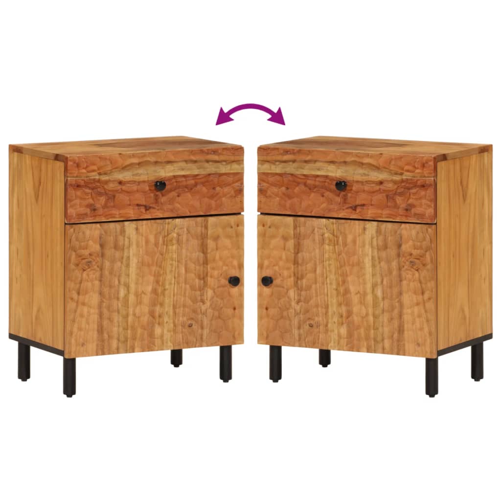 Bedside Cabinet 50x33x60 cm Solid Wood Acacia