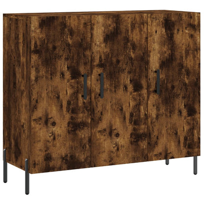Sideboard Smoked Oak 90x34x80 cm Engineered Wood