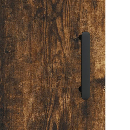 Sideboard Smoked Oak 90x34x80 cm Engineered Wood