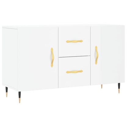 Sideboard High Gloss White 100x36x60 cm Engineered Wood