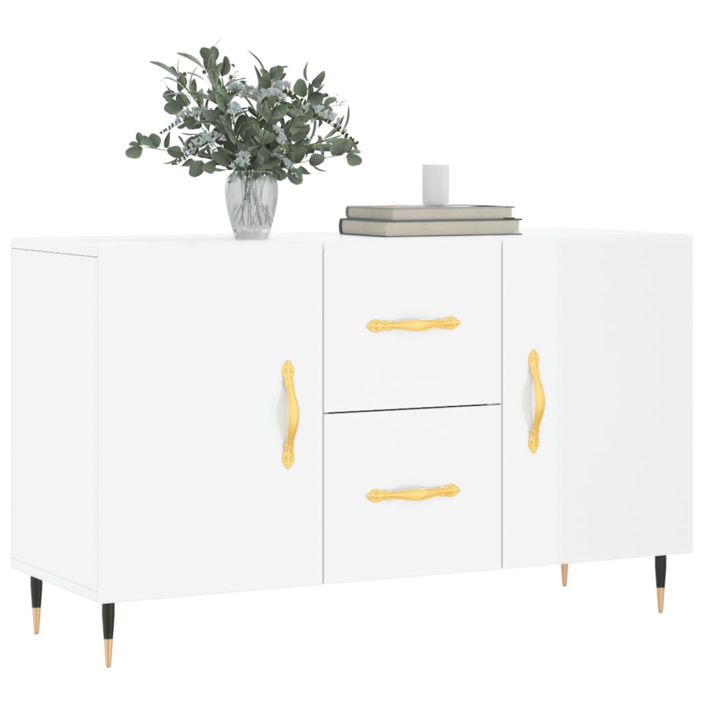 Sideboard High Gloss White 100x36x60 cm Engineered Wood