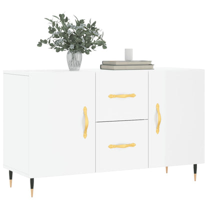 Sideboard High Gloss White 100x36x60 cm Engineered Wood