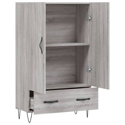 Highboard Grey Sonoma 69.5x31x115 cm Engineered Wood