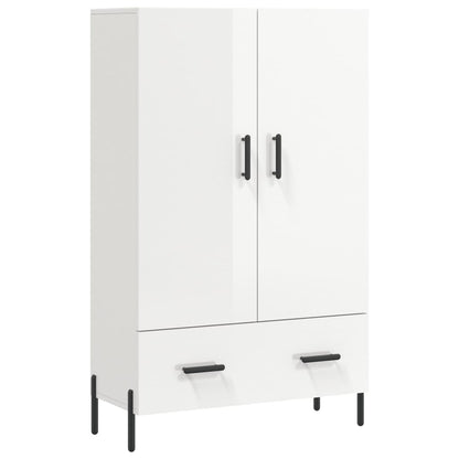 Highboard High Gloss White 69.5x31x115 cm Engineered Wood