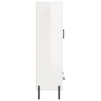 Highboard High Gloss White 69.5x31x115 cm Engineered Wood