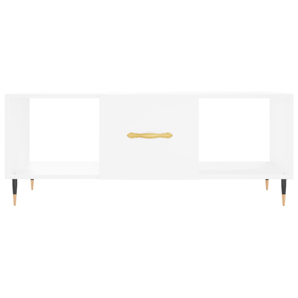 Coffee Table White 102x50x40 cm Engineered Wood