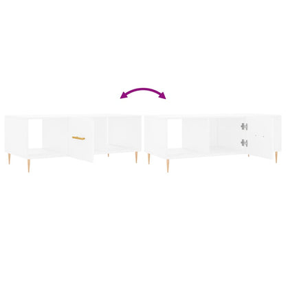 Coffee Table White 102x50x40 cm Engineered Wood