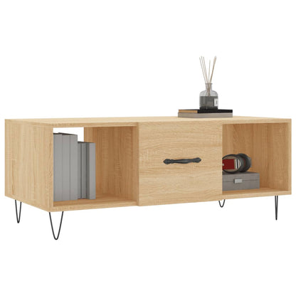 Coffee Table Sonoma Oak 102x50x40 cm Engineered Wood