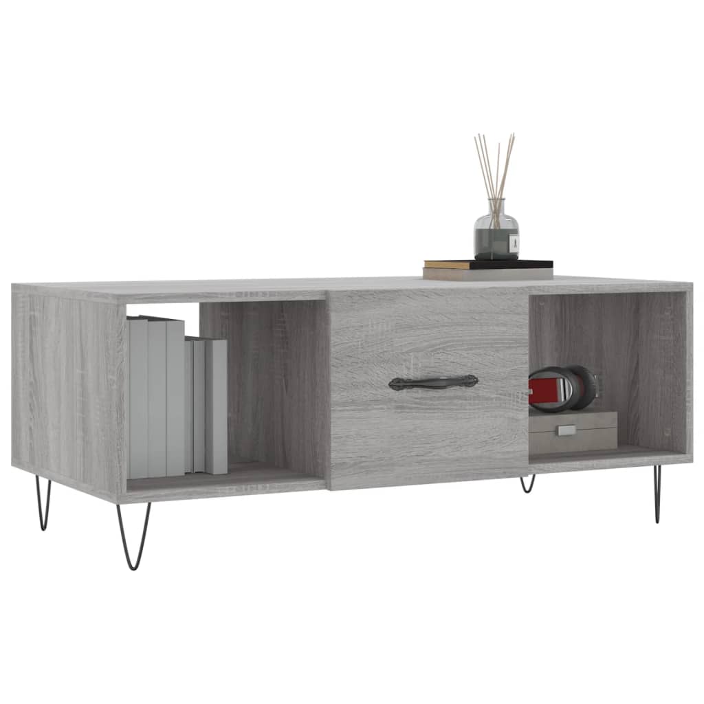 Coffee Table Grey Sonoma 102x50x40 cm Engineered Wood