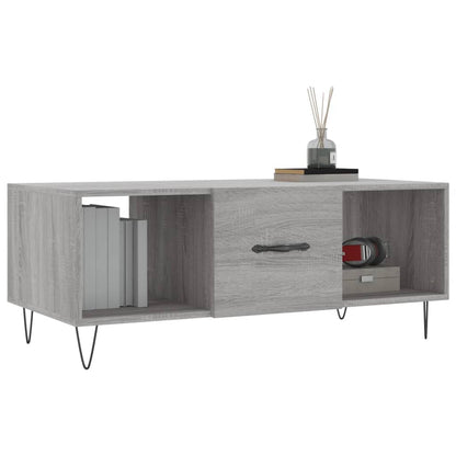 Coffee Table Grey Sonoma 102x50x40 cm Engineered Wood