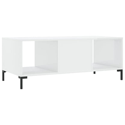 Coffee Table High Gloss White 102x50x40 cm Engineered Wood