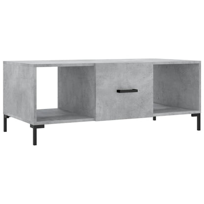Coffee Table Concrete Grey 102x50x40 cm Engineered Wood