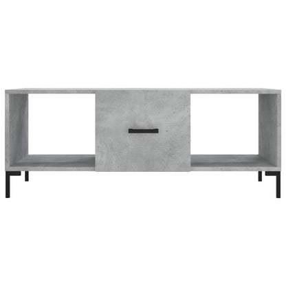 Coffee Table Concrete Grey 102x50x40 cm Engineered Wood